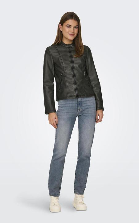 Immagine prodotto Only Giacca biker con collo a fascia Giacca in ecopelle (S)