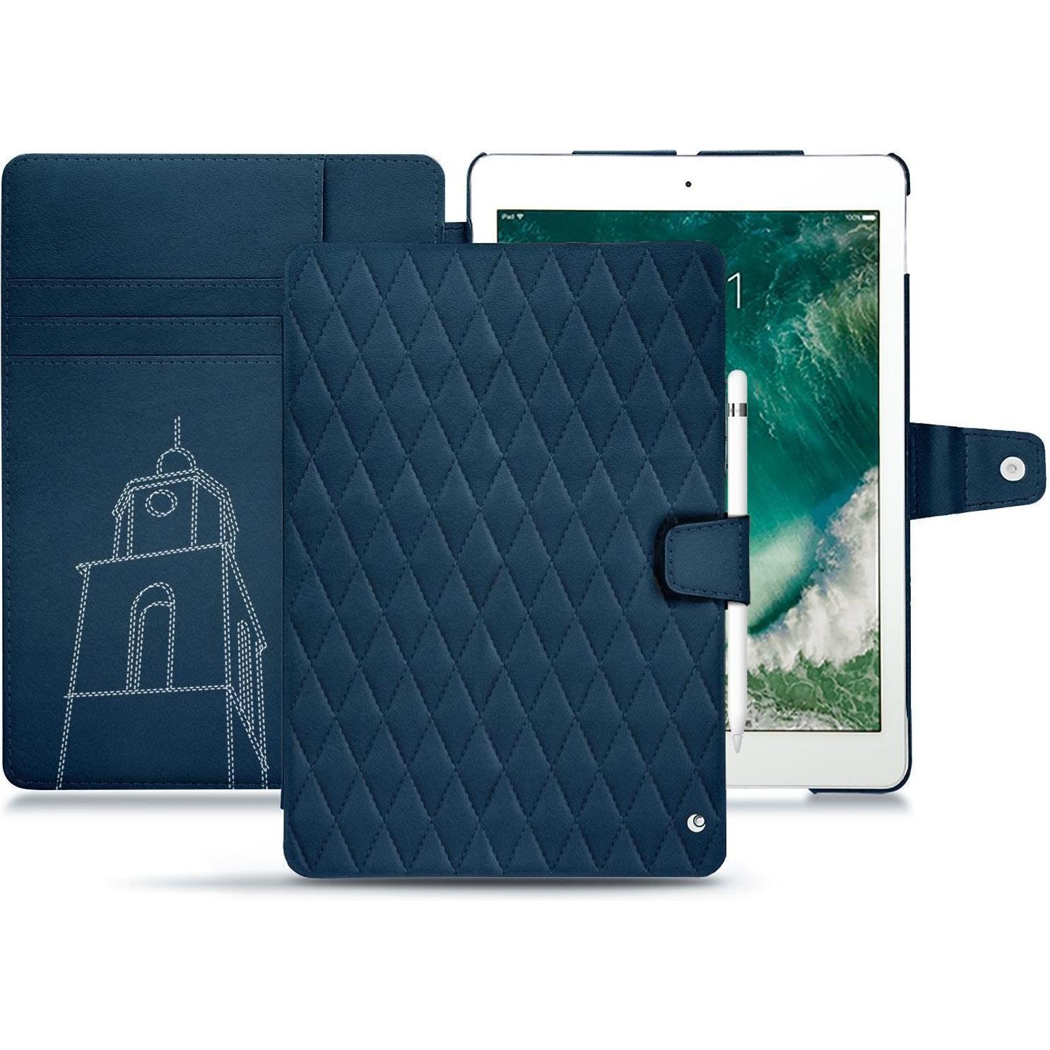 Noreve Lederschutzhülle Wallet (iPad Air 2019 (3. Gen)), Tablet Hülle, Blau