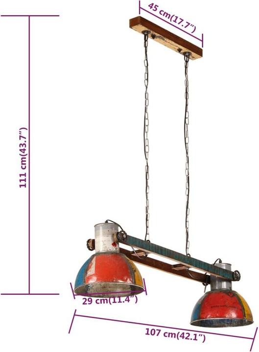 Actual product image vidaXL Hängelampe (E27)