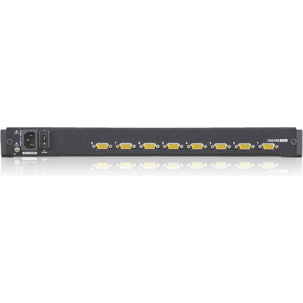 Thumbnail - Aten CL1308N FR KVM-Switch 8-Port, 19"-LCD-Konsole (PS/2-USB, VGA) FR-Layout, KVM Switch, Schwarz