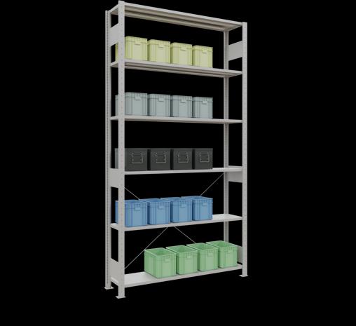 Actual product image Schulte Lagertechnik MULTIplus150 basic racking system with cross braces