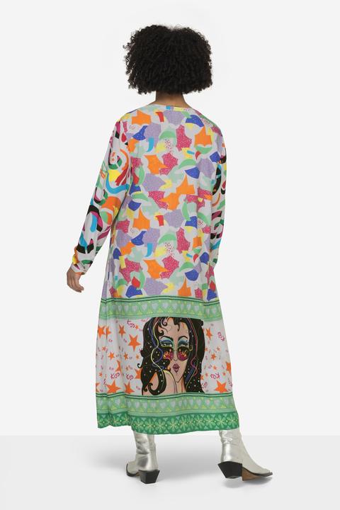 Produktbild Angel of Style Kleid, Midilänge, Patch-Druck, Tunika-Ausschnitt, Langarm (50)