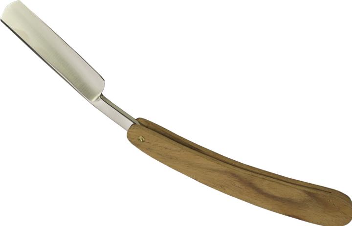 Produktbild Rasiermesser Stahl mit Rosen-Holzschale, Länge 16,5/25 cm