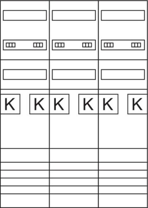 Actual product image Hager Complete panel 1050mm 3-panel ZL3EL26