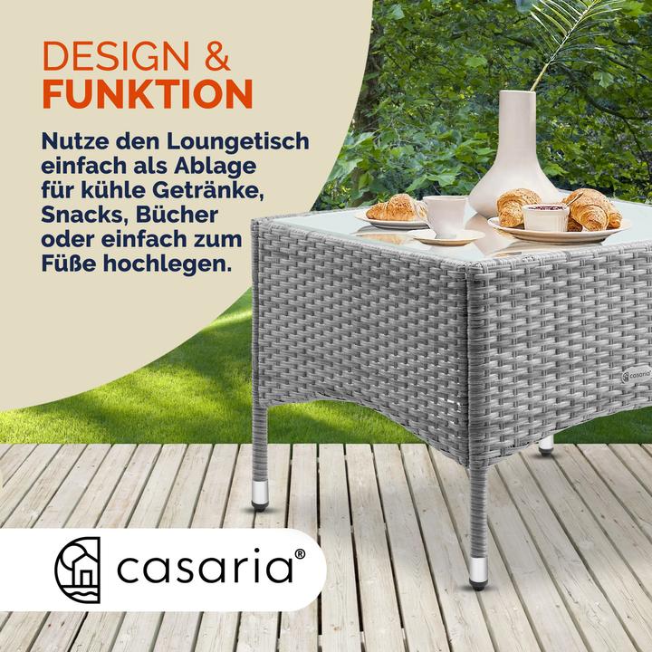 Actual product image Casaria Poly rattan garden table