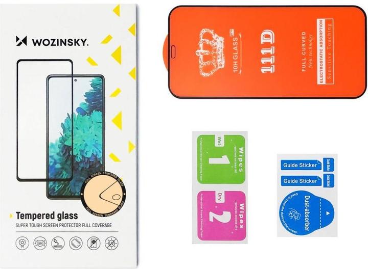 Actual product image Wozinsky Full Glue iPhone 15 Pro Max Case Friendly Tempered Glass with Frame - Black (1 pcs., Apple iPhone 15 Pro Max)