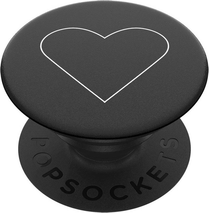 Actual product image PopSockets Mobile Phone White Heart Black Stand