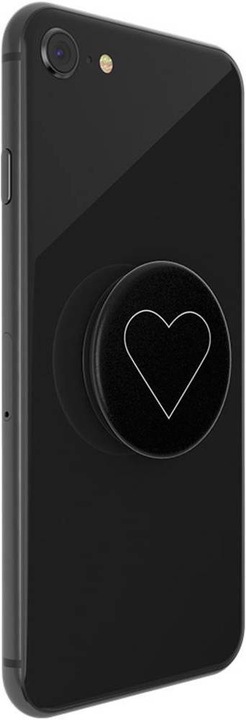 Actual product image PopSockets Mobile Phone White Heart Black Stand