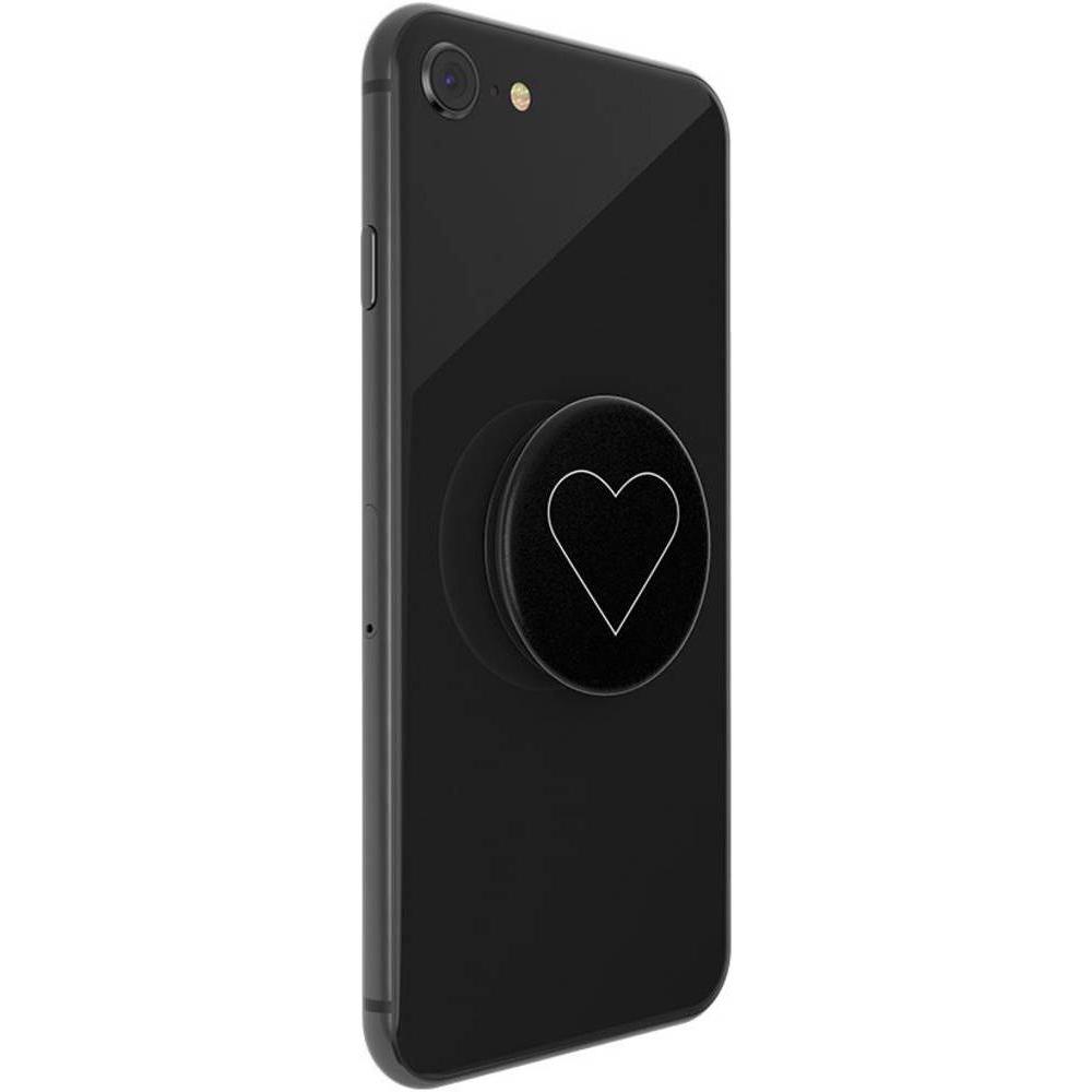 Thumbnail - PopSockets Handy White Heart Black Ständer, Smartphone Halterung, Schwarz, Weiss