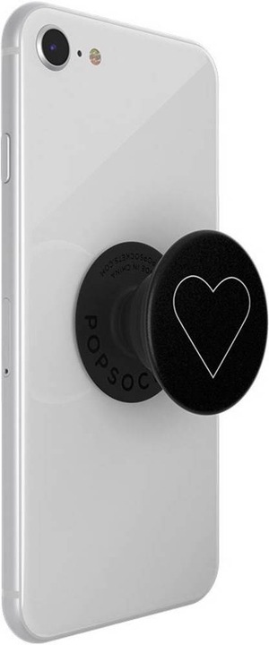 Actual product image PopSockets Mobile Phone White Heart Black Stand