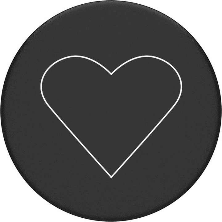 Actual product image PopSockets Mobile Phone White Heart Black Stand