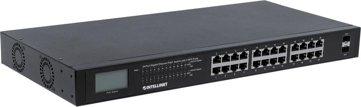 Produktbild Intellinet Gigabit Ethernet PoE+ Switch with 2 SFP Ports and LCD Screen (24 Ports)