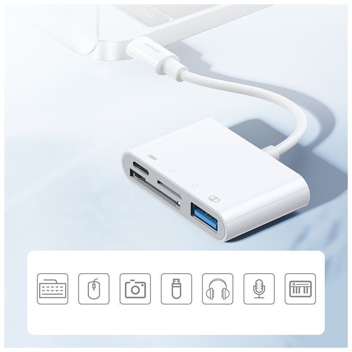 Produktbild Joyroom Lightning to USB OTG Card Reader (Lightning, USB-A, USB Typ C, SD Karte)