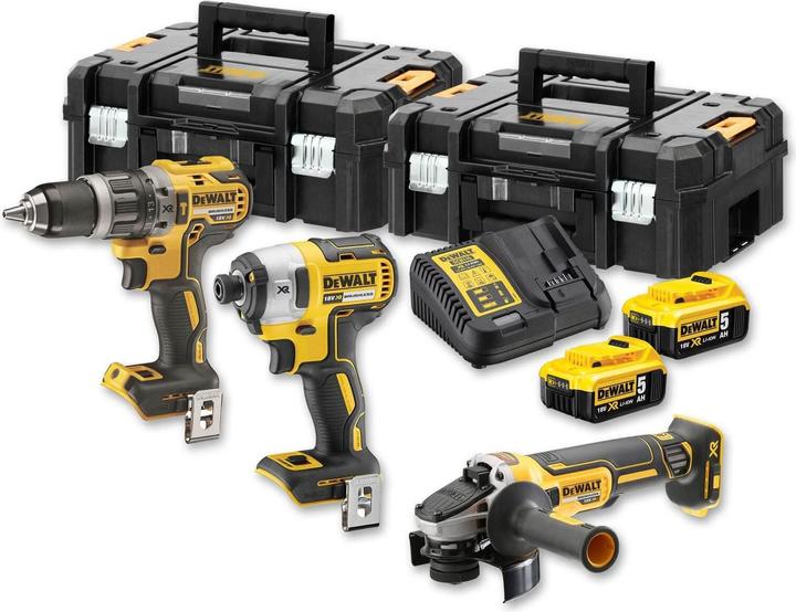 Produktbild DeWalt KOMBI-KIT 18V DCK384P2T (DCD796+DCF887+DCG405) 2x5,0Ah