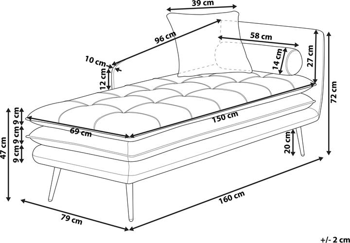 Actual product image Beliani Gonesse (Recamiere)