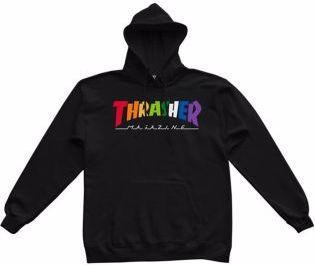 Actual product image Thrasher Rainbow Mag Hood (XL)