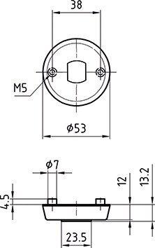 Produktbild Glutz Schutzrosetten Secaport 5630S-K/5630C für Türknöpfe (2 Stk.)