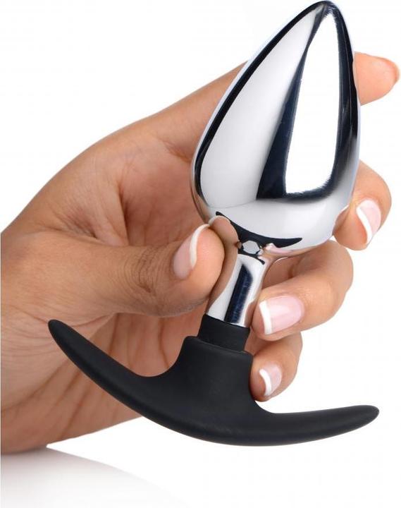 Actual product image Master Series Dark Invader Anal Plug Metal Large
