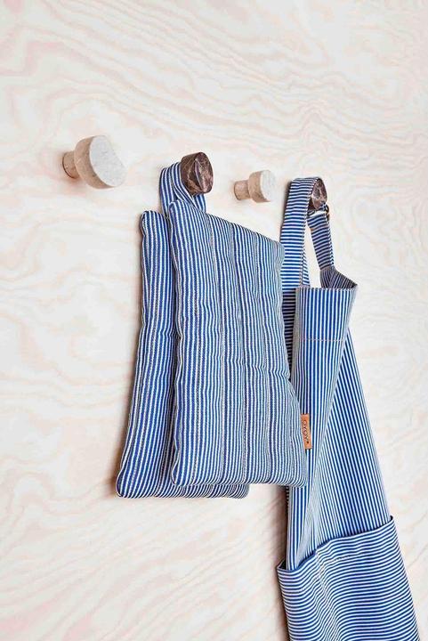 Produktbild OYOY Living Topflappen Striped Denim 2 Stück, Blau/Weiss (Bio Baumwolle)
