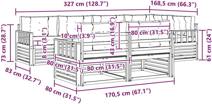 Produktbild vidaXL Outdoor-Sofa