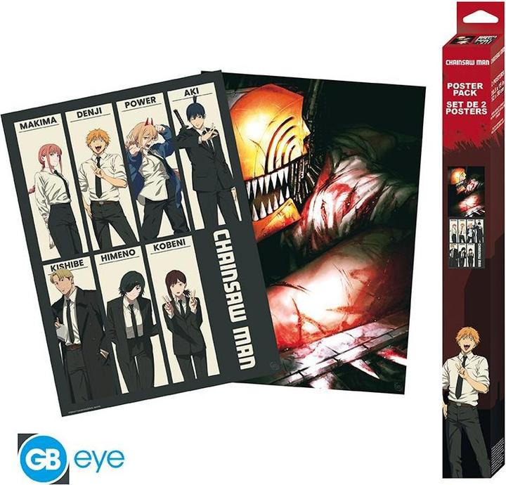 Actual product image GB Eye Chainsaw Man Set 2 Chibi Posters: Devil Hunters 52x38cm