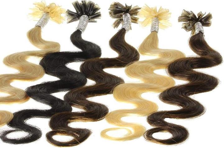 Actual product image Hair2heart Microring Loop Hair Extensions with Pre-Attached Rings (50 cm)