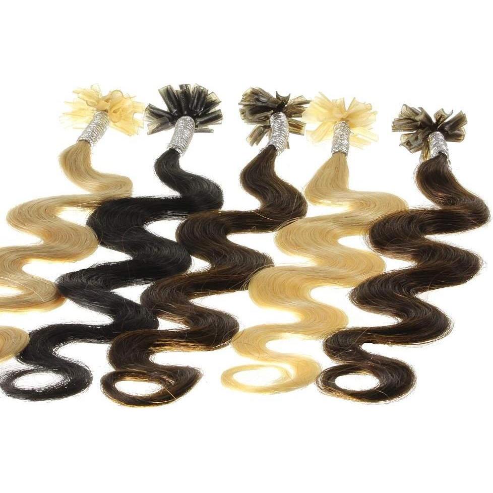 Hair2heart Microring Loop-Extensions aus echtem Haar, 50 cm, glatt (08 Dunkelblond, 50 cm) (A0756)