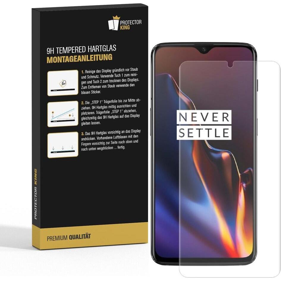 Thumbnail - Protectorking 2x echtes Tempered 9H Panzerhartglas 3D KLAR (2 Stück, OnePlus 7), Smartphone Schutzfolie