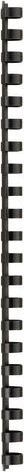 Actual product image GBC Binder spine 12mm, 21 rings, black, 100 pcs.