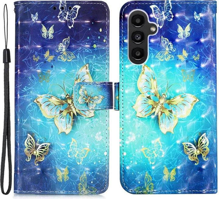 Actual product image Cover-Discount Galaxy A34 - Case glitter effect butterflies gold (Samsung Galaxy A34 5G)