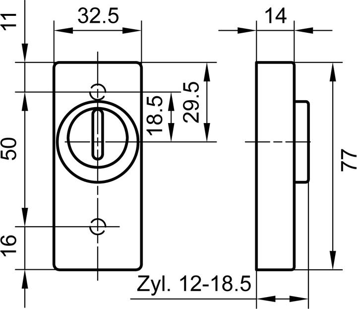 Produktbild Glutz Schieberosetten 6127/6126 (Türrosette)