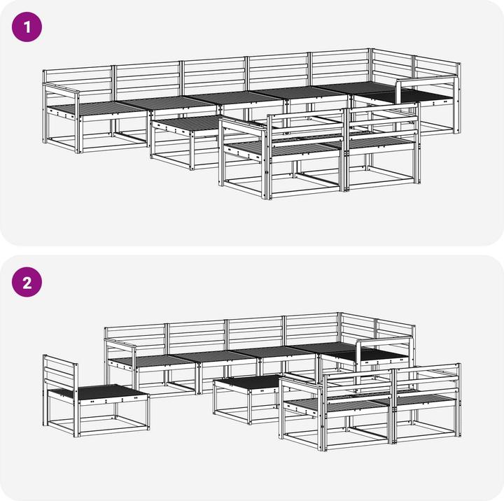 Produktbild vidaXL Outdoor-Sofa