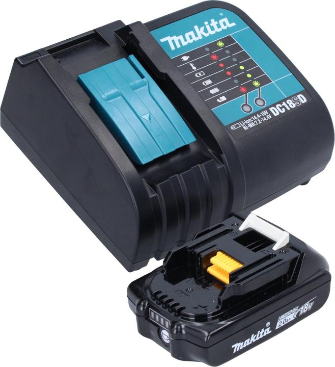 Produktbild Makita DCL 180 SAO Akku Staubsauger 18 V 0,65 l Olive Outdoor Adventure Serie + 1x Akku 2,0 Ah +