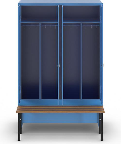 Actual product image Wolf Clothes locker with bench in front (120 cm, 185 cm)