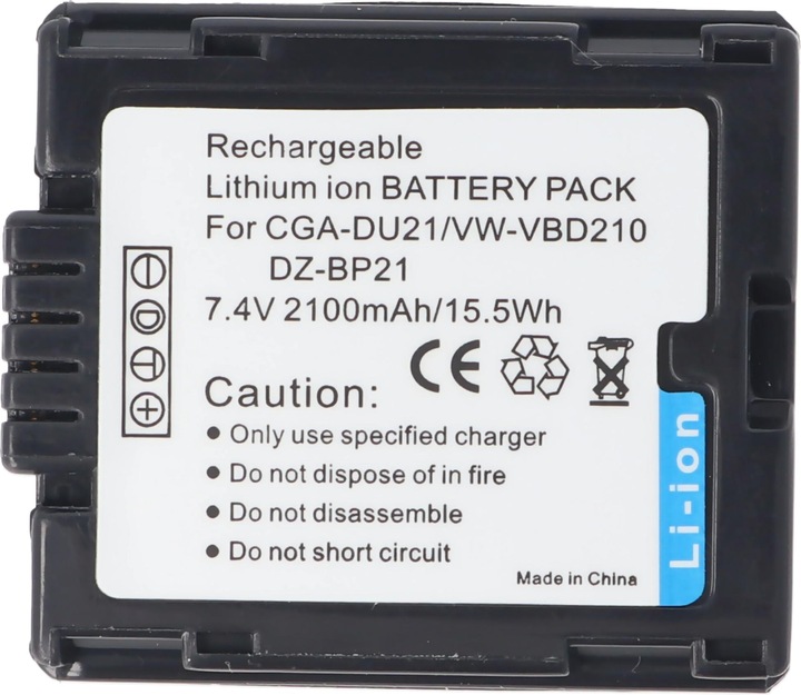 Actual product image Panasonic Battery CGA-DU21 Battery VW-VBD210 (Rechargeable battery)