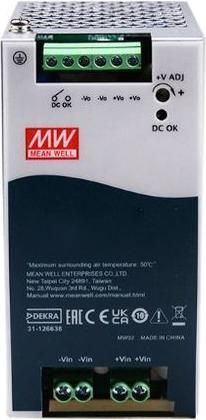 Image du produit MeanWell Alimentation pour rail DIN, 90%, 36V, 3.75A, 120W, Réglable
