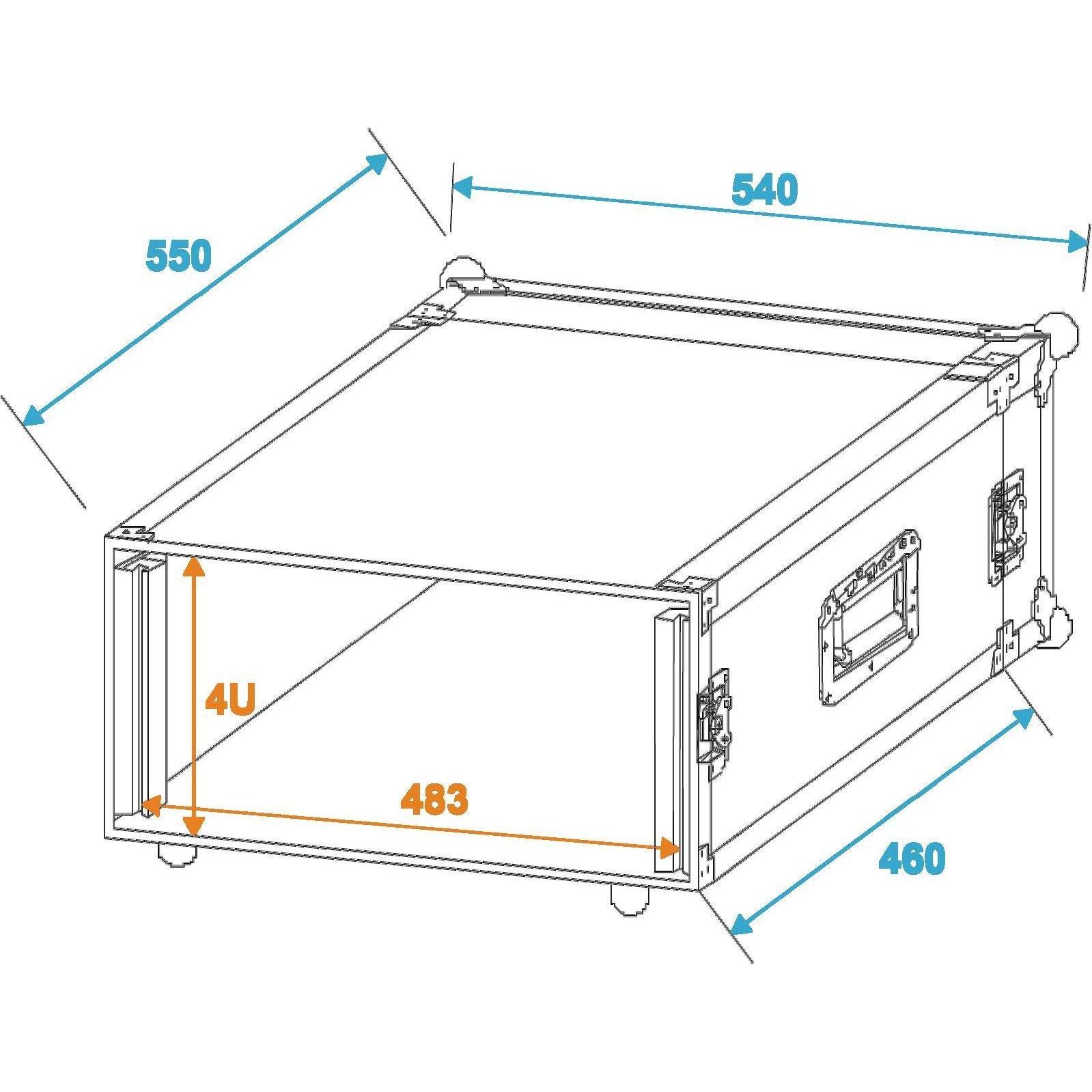 Thumbnail - Roadinger 19 Zoll Rack 4 HE 30109784 Hol (19" Case), Audio Racks + Cases, Schwarz