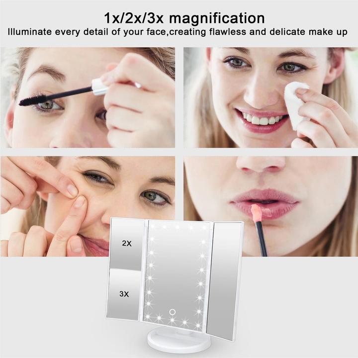 Actual product image Intirilife Make-up mirror with LED