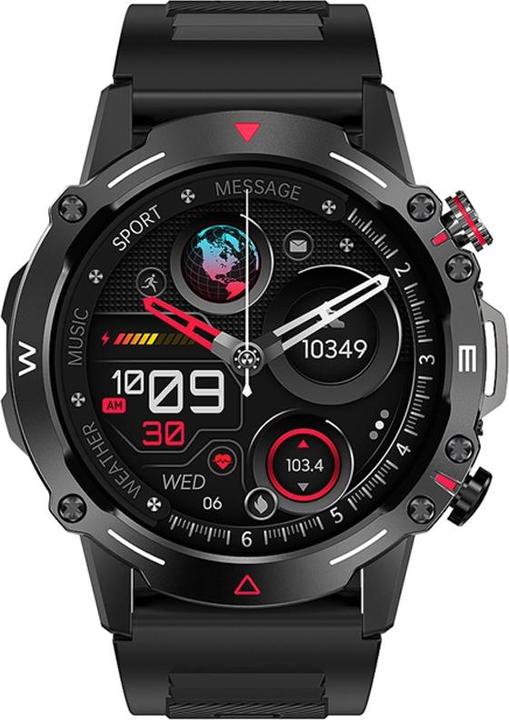 Actual product image Gino Rossi Veltori VT110-1 Smartwatch, schwarzes Silikonarmband