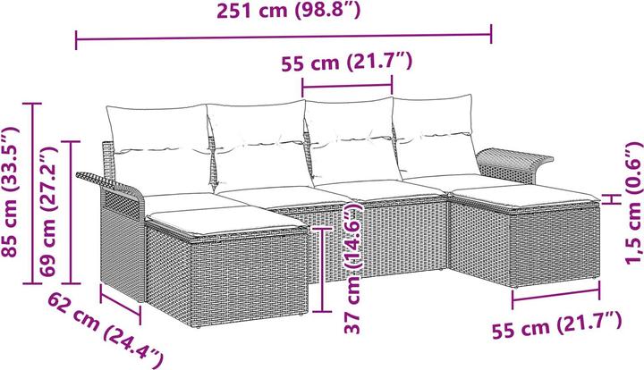 Produktbild vidaXL Outdoor-Sofagarnitur