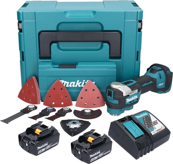 Produktbild Makita DTM 52 RGJX4 Akku Multifunktionswerkzeug 18 V Starlock Max Brushless + 2x Akku 6,0 Ah +