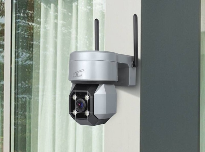 Productafbeelding Lasmex Internet draaibare buitencamera IP stopcontact E27 IP65 PTZ 5Mpix 230V SMART LTC VISION