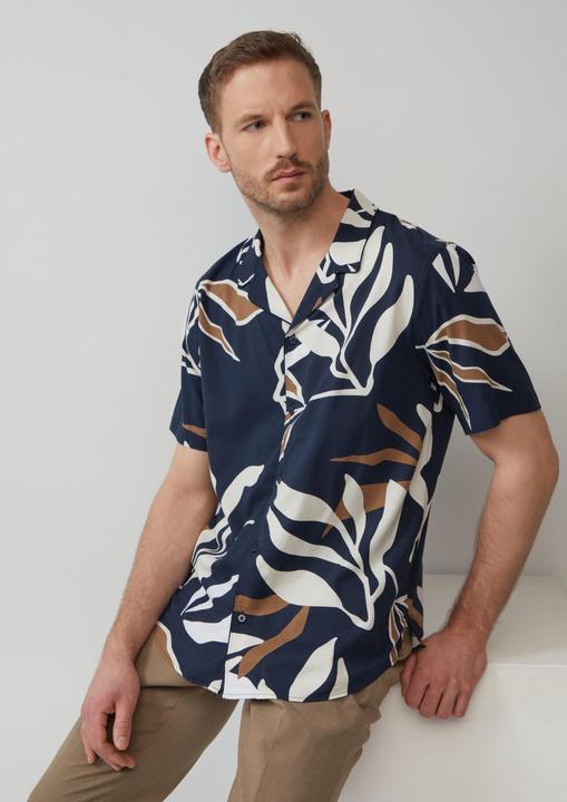 Actual product image S.Oliver Hemd Resort Fit: Gemustertes Kurzarmhemd aus Viskosemix (3XL)
