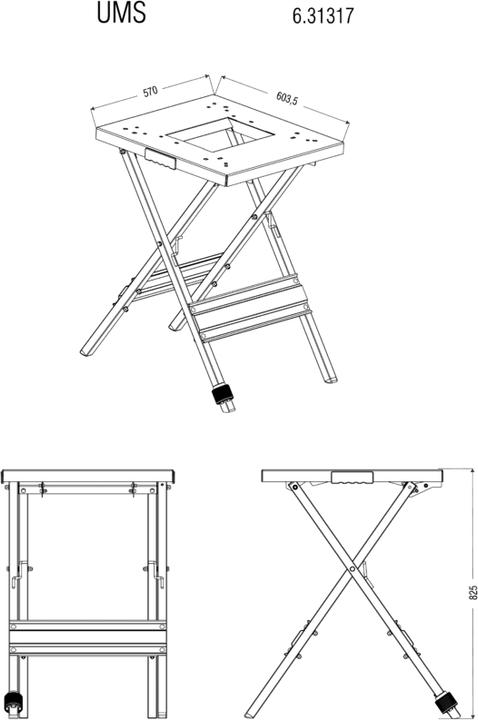 Produktbild Metabo Maschinenständer UMS (57 cm, 60 cm)