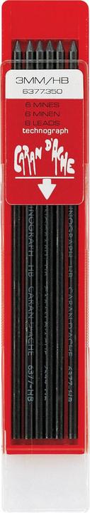 Produktbild Caran d'Ache Technograph-Minen (Ersatzmine, Schwarz, 3 mm)