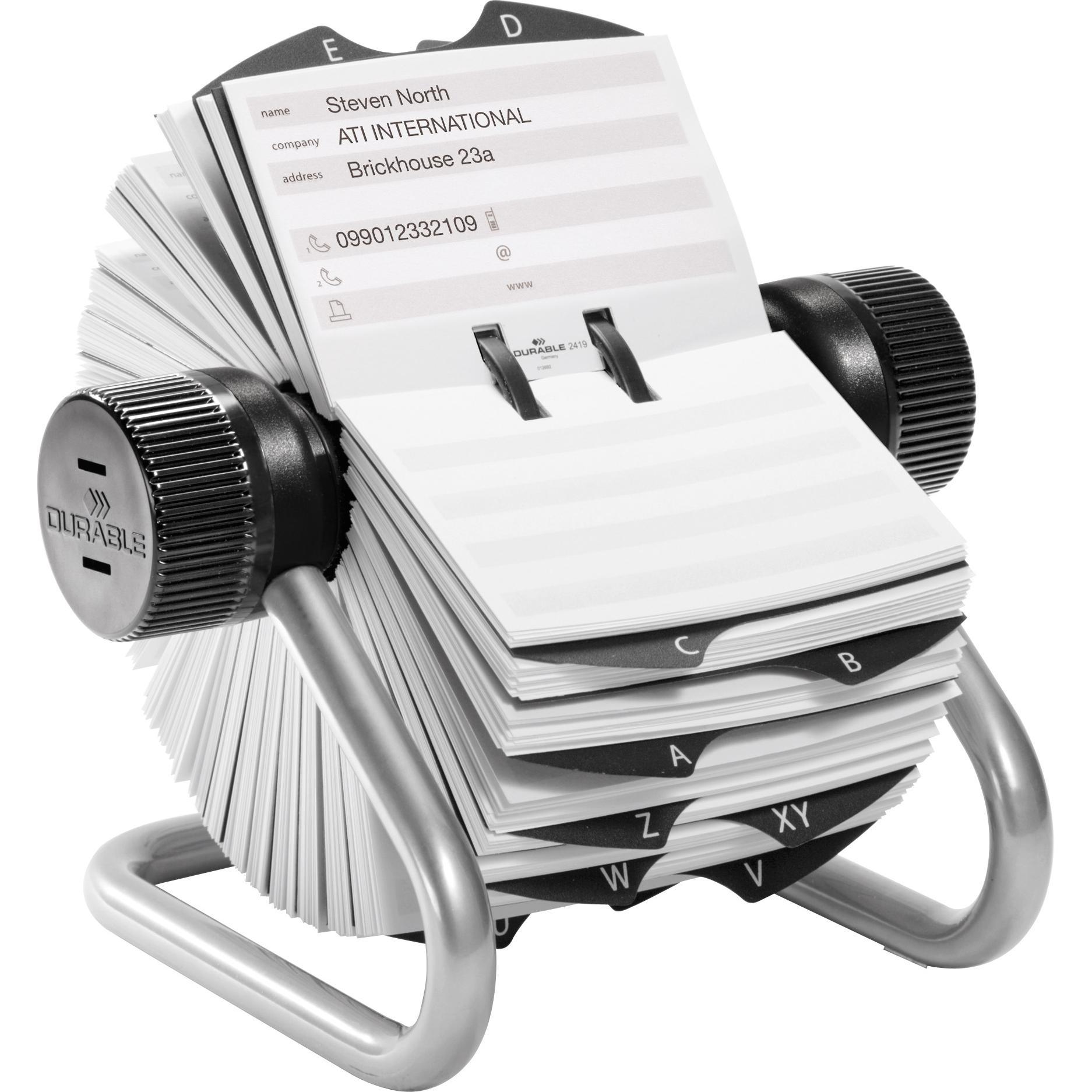 Durable, Kartenaufbewahrung, TELINDEX ROTATIONSKARTEI 1 ST 248223 (104 x 72 mm)