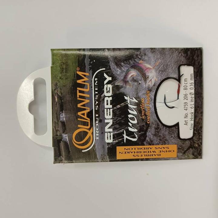 Actual product image Quantum Energy glued hooks without barbs