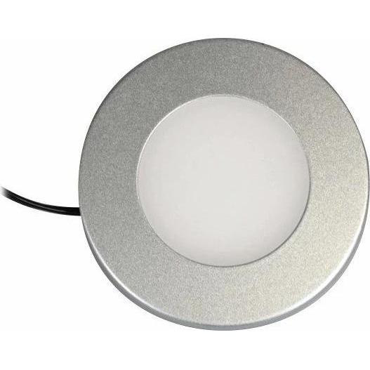 Synergy 21, Applique + Plafoniera, Downlight Round / 4000K Silber / 12V / 76Ø x 10mm Möbelleuchte mit AMP Stecker