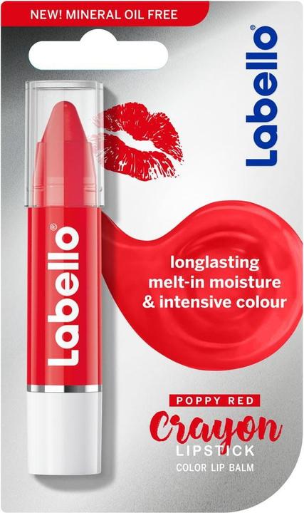 Actual product image LABELLO Nivea Crayon Lipstick Poppy Red 3.3ml (Poppy Red)