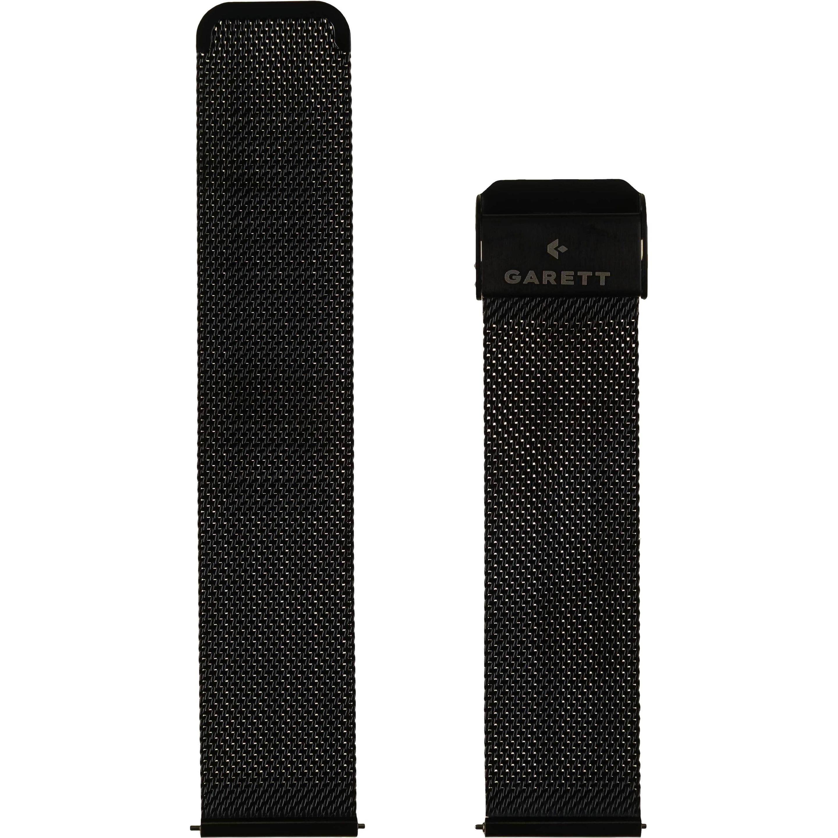 Garett univerzální řemínek 22 mm, černý kovový, typ Mesh, Accessori per smartwatch